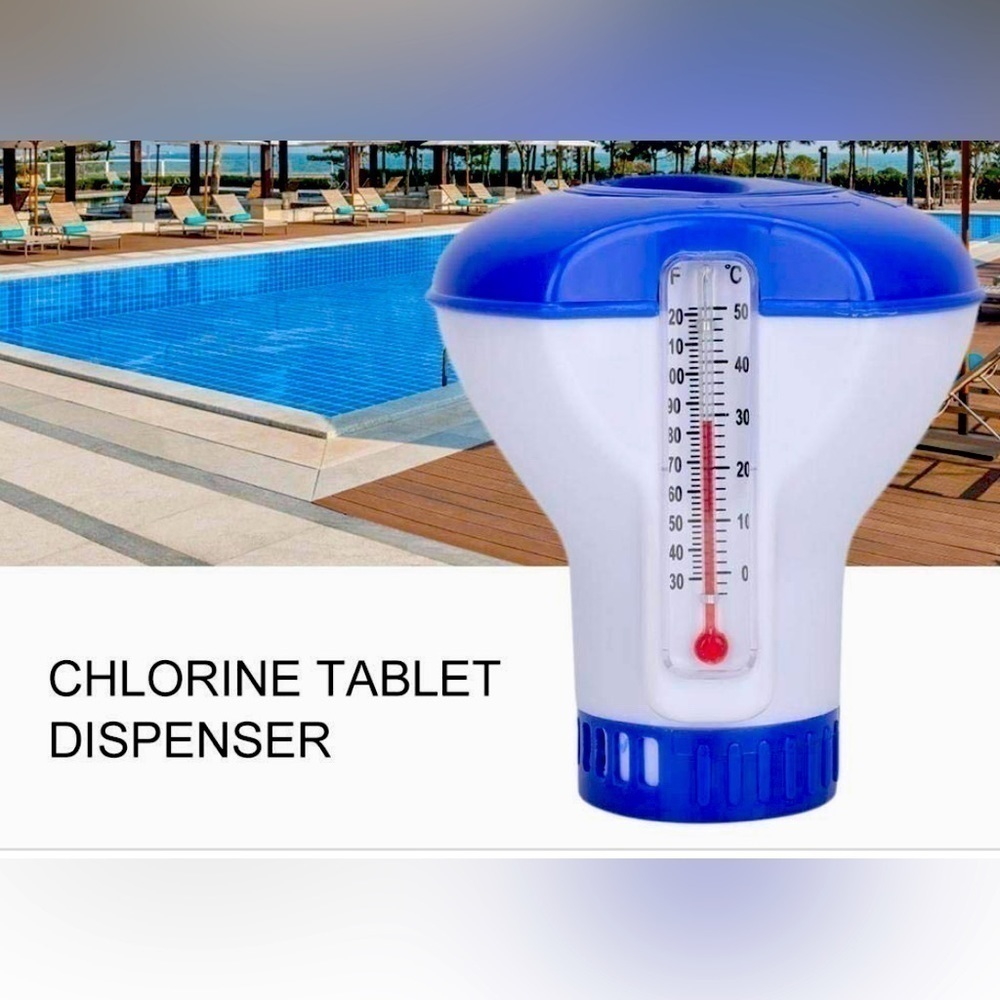CHLORINE Tablet Dispenser With Thermometer NEW
